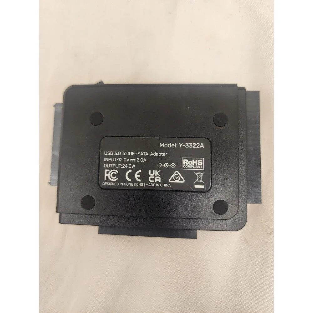 Unitek Adapters USB 3.0 To IDE Sata Converter Hard Drive Adapter Manual